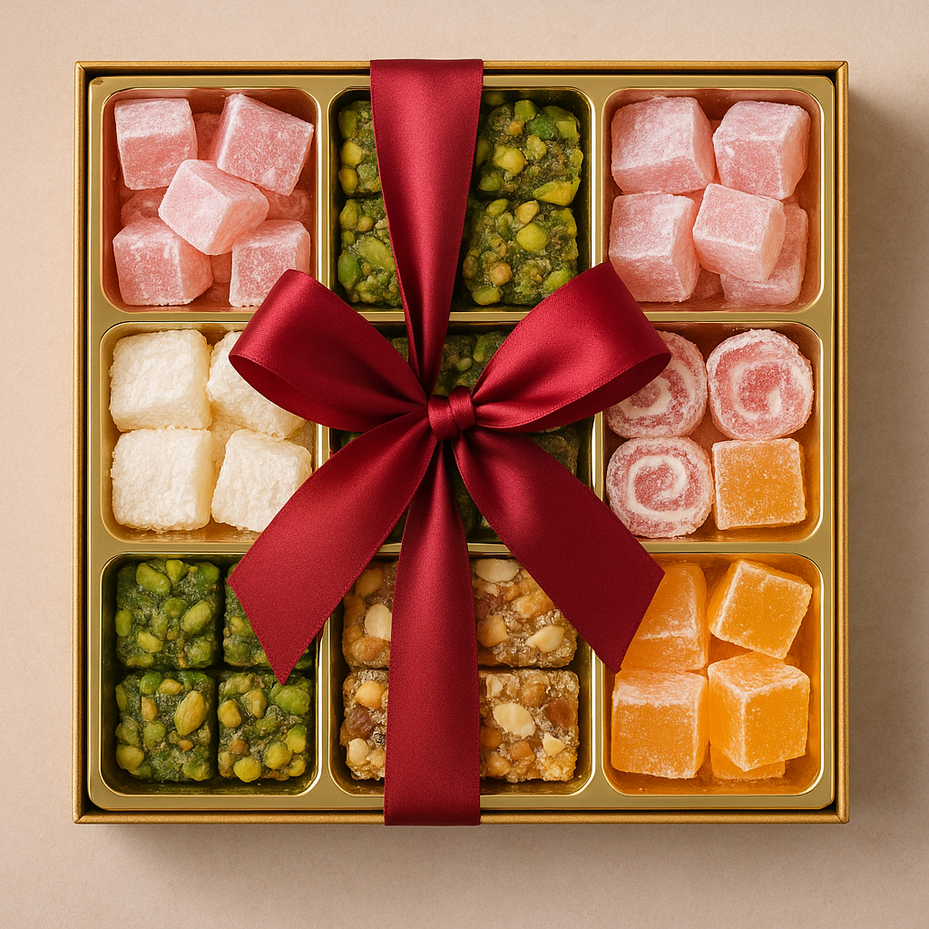 Karisik lokum hediye kutusu